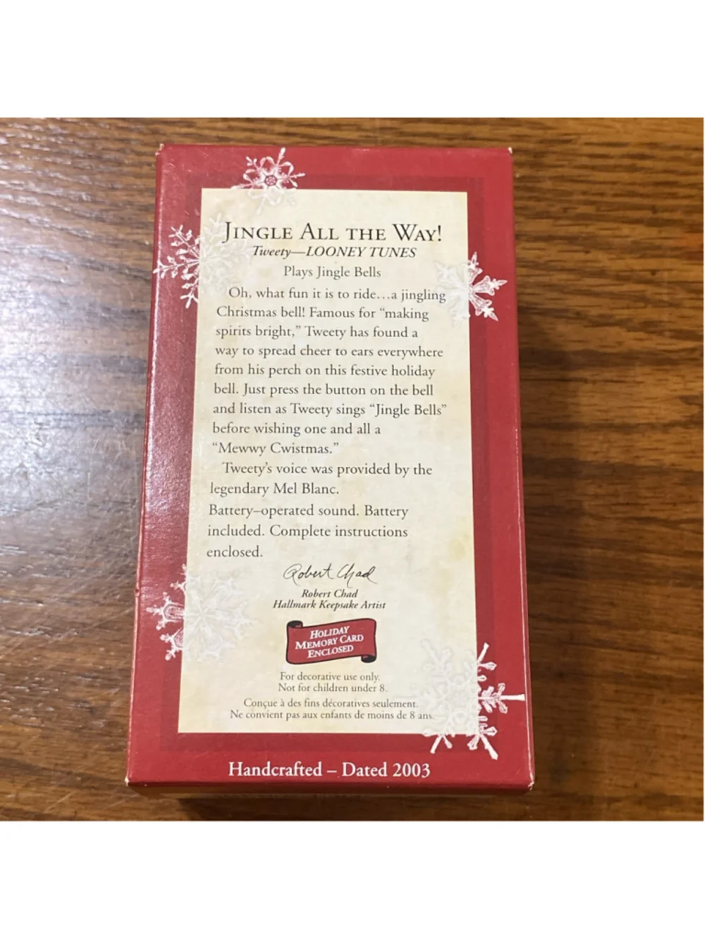 🔥 Hallmark Keepsake • Christmas Ornament • Tweety Jingle All The Way • 2003